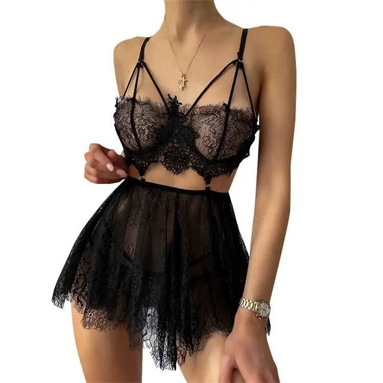 

S1184-wholesale lace slip dress sexy lingerie women underwear