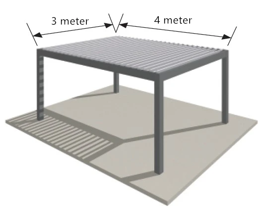 

4*3 standard size aluminum pergola retractable awning pergola, Customized colors