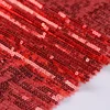 High quality 3mm full width sequence mesh embroidered red sequin fabric wholesale for fashion dress