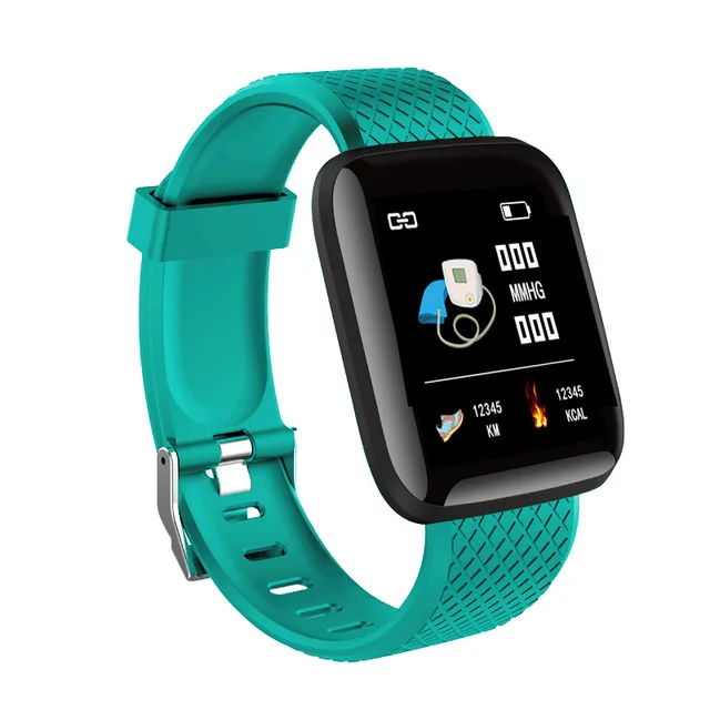 

Fitness tracker 116plus pedometer heart rate BT 4.0 smart bracelet reminder watch smart band 116 plus, Blue,purple,red,black,green