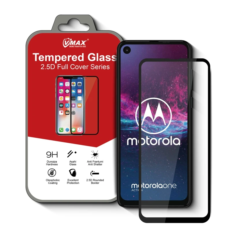 

3D Curving Full Cover Screen Protector Tempered Glass For Motorola Moto One Action
