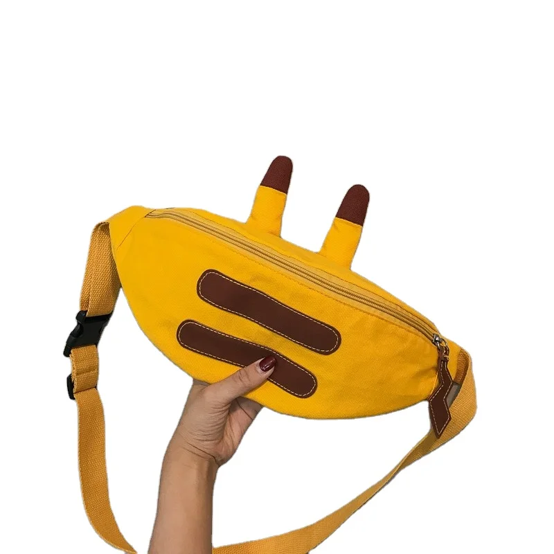 

2021 Hot Fashion customizable yellow designer outdoor sports canvas pack waist bag for children, 1 colors