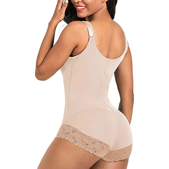 

Custom Ladies Fashion Sexy Cotton SHAPERX white Sleeveless Women Bodysuit