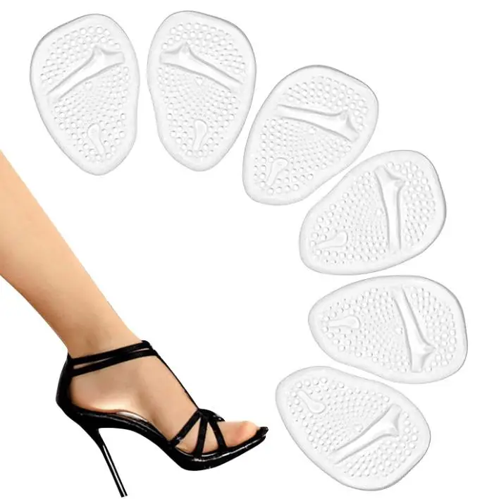 

Metatarsal Pads High Heel Cushion Forefoot Shoe Insole Non Slip Shoe Inserts Ball of Foot Pad, Transparent