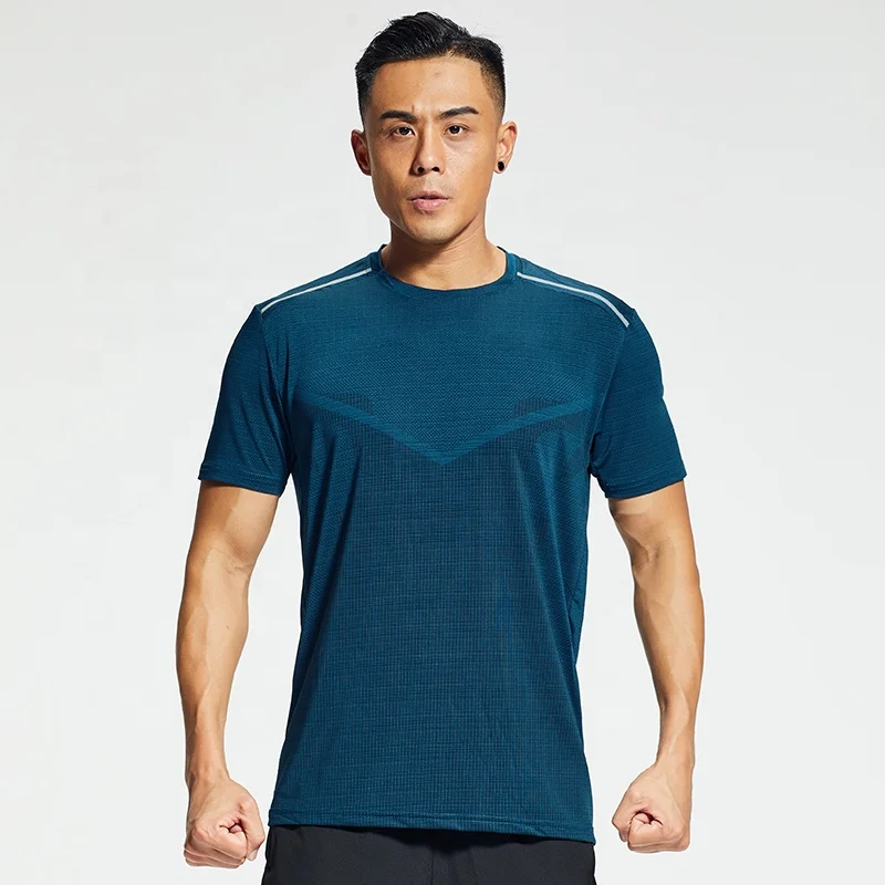 

Retail custom print plain blank sublimation polyester sport gym run quick dry Fitness T Shirt