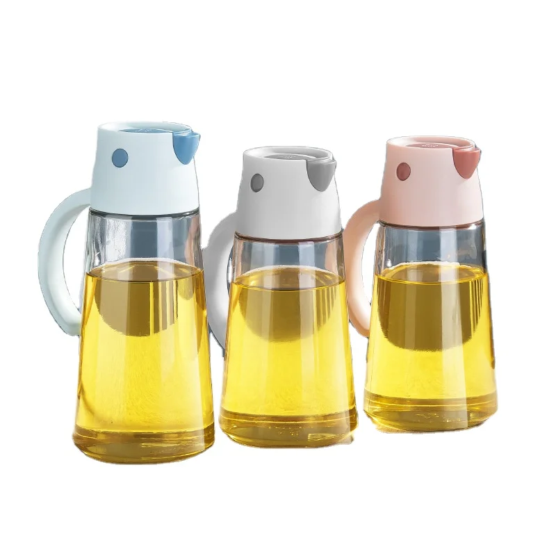 

Automatic Opening Closing Glass Lid Olive Oil Bottle Leak-proof Olive Oil And Vinegar Bottle Kitchen Tool Accessory