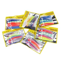 

4 inches Octopus Squid Skirt Lures Bait Hoochies Saltwater Soft Fishing Lures