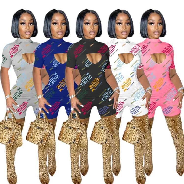 

DUODUOCOLOR Wholesale Fashion Women Clothes 2021 romper jumpsuit women casual printing clothing D97371
