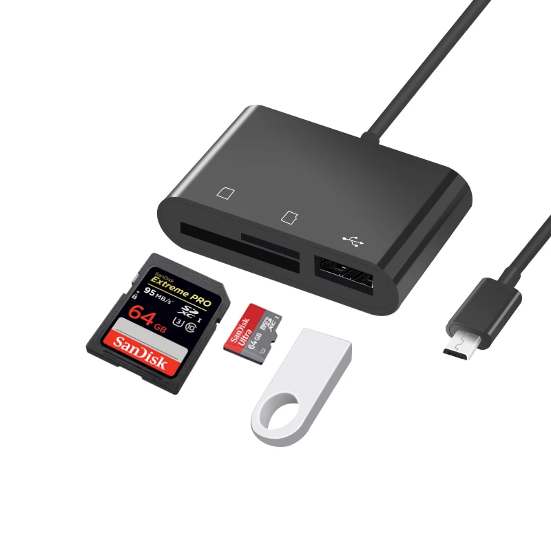 2020 Wholesale 3 in 1 Micro NUS Mini Multi Card Reader - ANKUX.COM