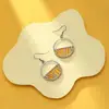 Luxe Dangle Earrings Stainless Steel Jewelry Custom Boucle d'oreille Reversible Leather Drop Earring for Women