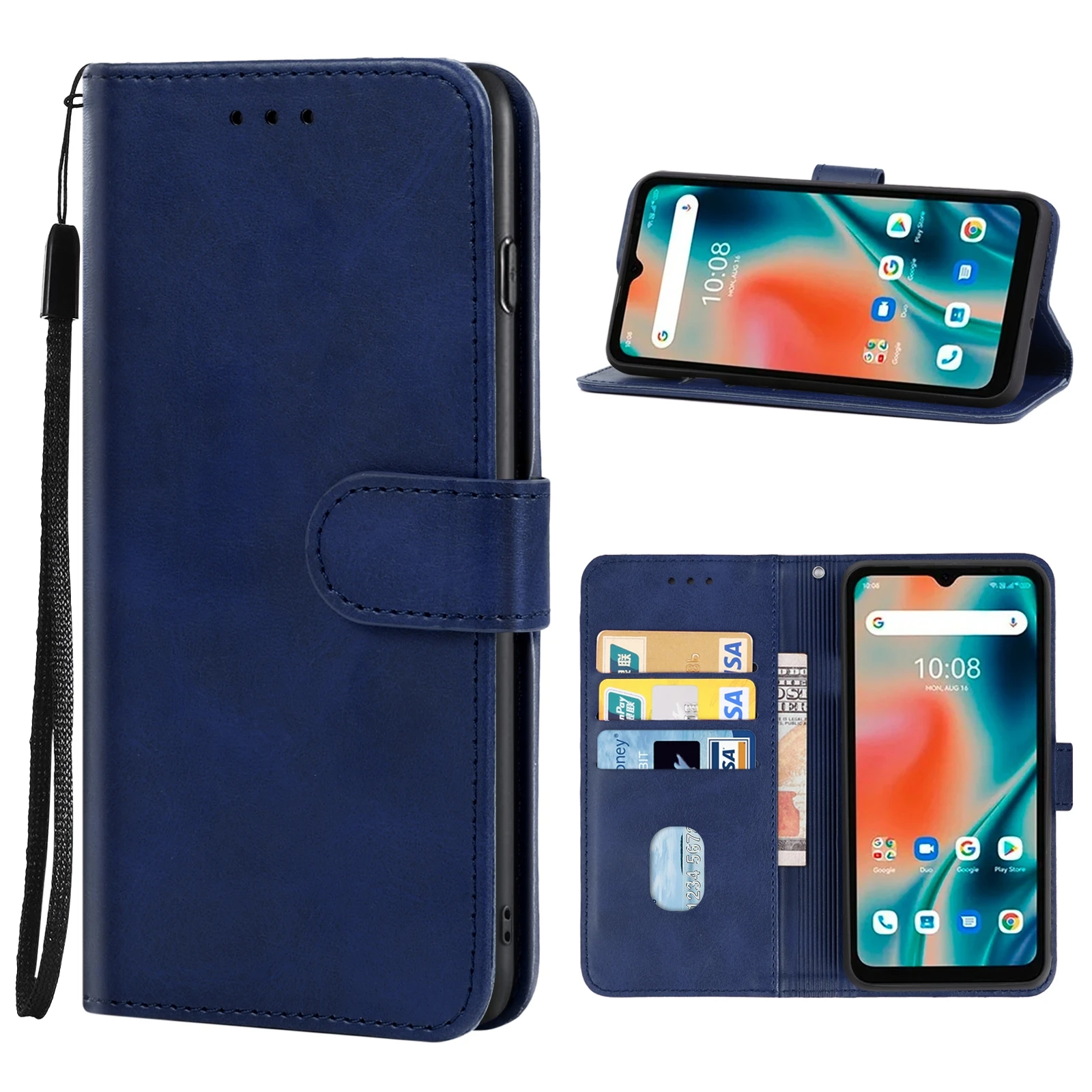 

Cheap Leather Phone Case Mobile Cell Phone Cover For UMIDIGI Bison X10 Pro