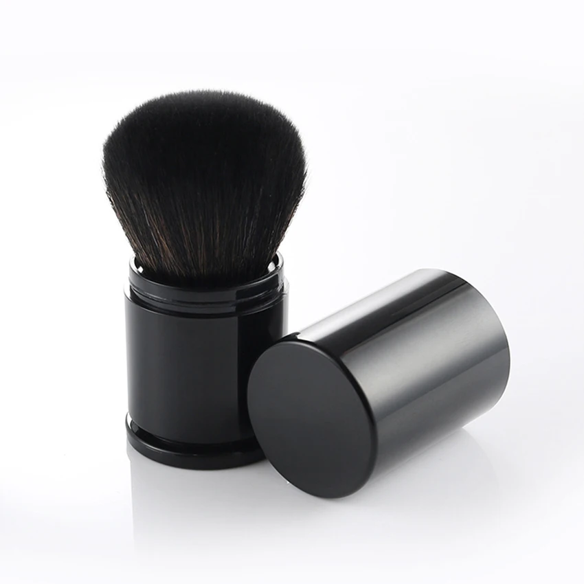 

1 pcs black travel custom logo oem fiber makeup brushes hot sellers