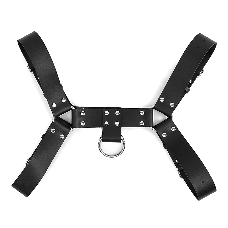 
Sex toy for male leather bondage show costume sexy corset bondage chest belt 