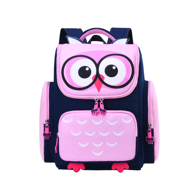 

High quality Cute Owl nylon Cartoon Bookbag school backpack for child Boys Girls Kids Children, Various colours