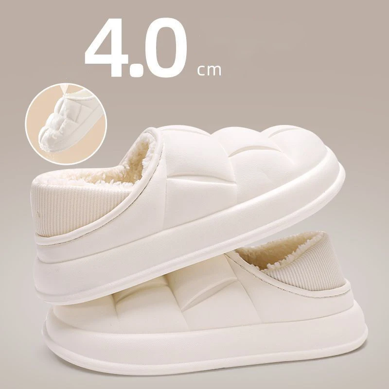 

Wholesale Waterproof EVA Upper Fashion Shoes Outdoor Soft Warm Puff Slides Slippers for Women