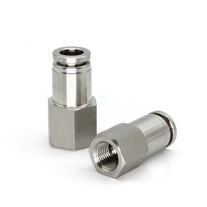 

Stainless steel air pneumatic pipe fitting pneumatic cylinder solenoid valve Internal thread joint air hose connector