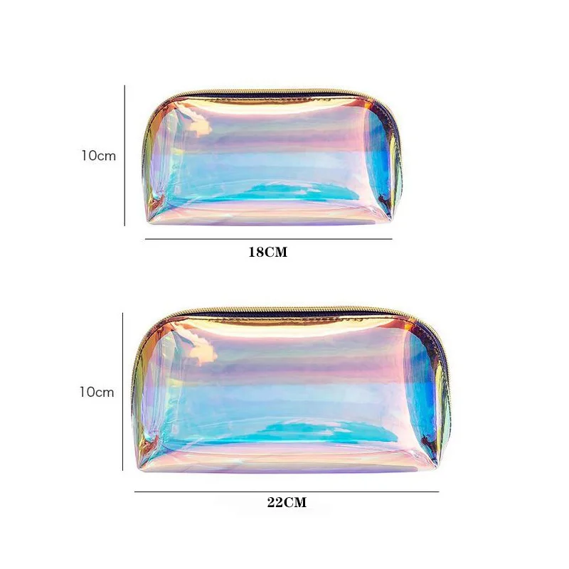 

2021 New TPU Laser Cosmetic Bag Professional Luxury Makeup Sets Women Cosmetic Bag Beautiful Colorful Cosmetic Bag