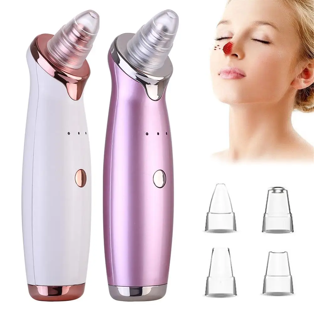 

2021 Popular dropshipping Beauty Device Electric Blackhead Remover Vacuum Face Pore Cleaner, White / rose gold