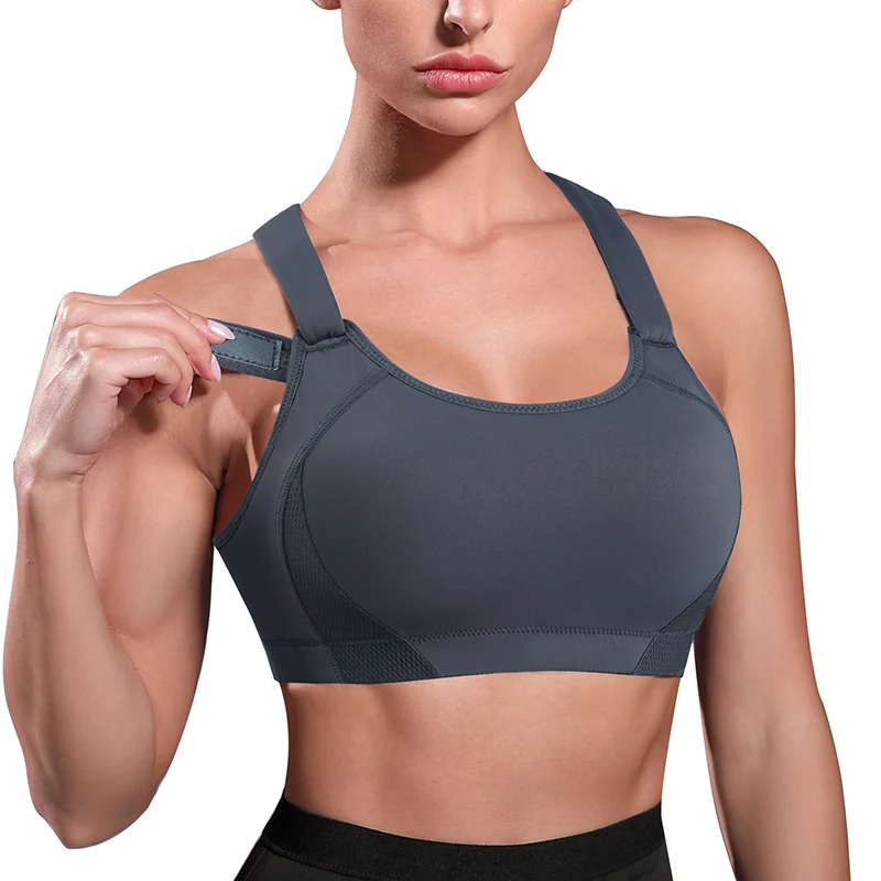 

2021 New Sports Top Women Fitness Stretchy Workout Bra Raceback High Impact Yoga Sport Bras