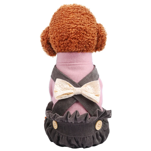 

Pet Clothes Spring New Teddy Bichon Puppy Overalls Pet Cloth, As show