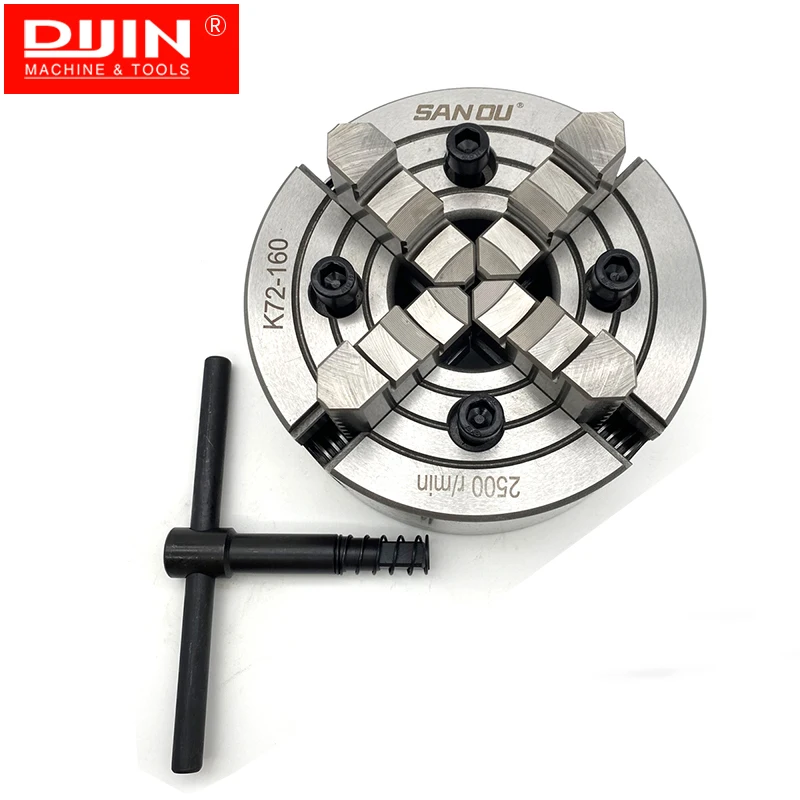 Lathe Chuck 160mm 4 Jaw Chuck SANOU Brand Metal Lathe Chuck 4 Jaw Independent K72-160 at Discount