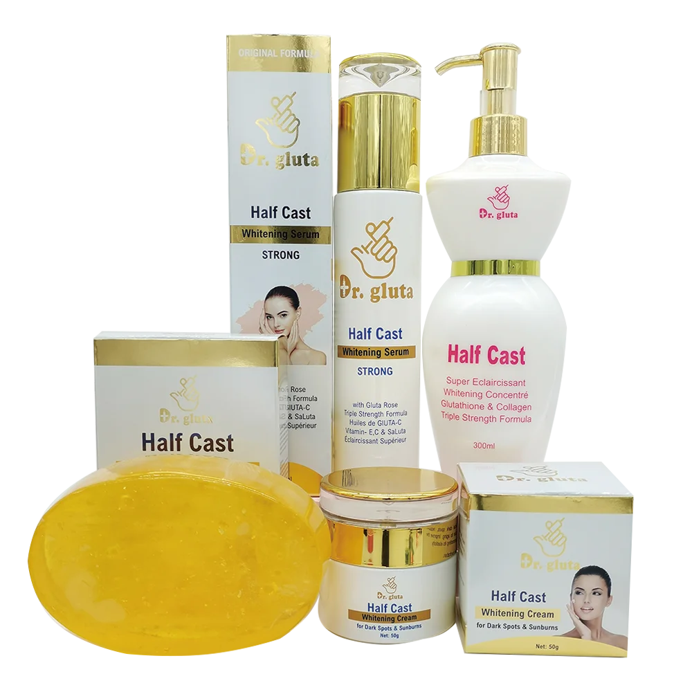 

Hot selling Skin Whitening Set With Vitamin C And Collagen Lotion Serum Cream Soap For Super Lightening And Moisturizing Skin