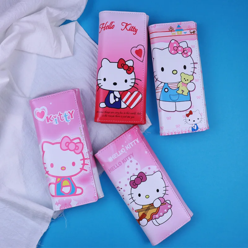 

Professional PU PVC Wallets Supplier Multifunctional Ladies Wallet Suitable for Teenager Girls Students Cute Cartoon Cat Wallets