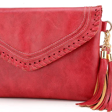 

Joyda rts wholesale classic pu leather plain color tassel messenger bag, Same as pics