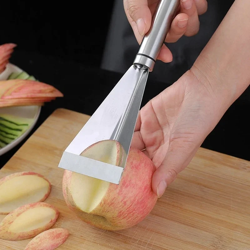 

Stainless Steel Triangle Fruit Carving Knife Fruit Platter Artifact Triangle Vegetable Knife Non-slip Carving Blade Kitchen Tool