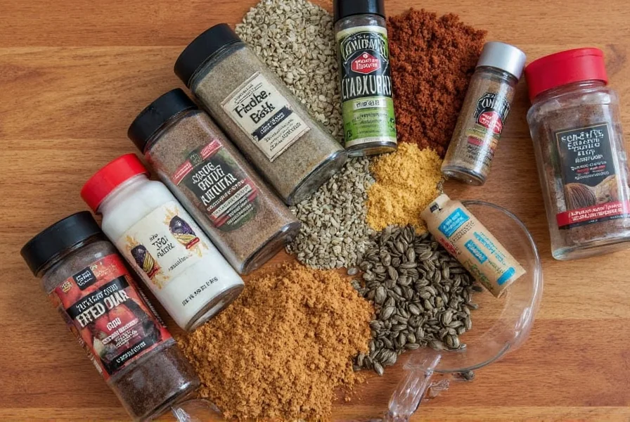 Close-up of smoked brisket with spice rub