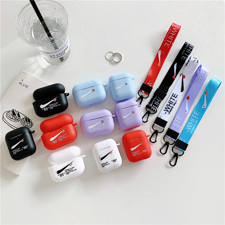 

Wholesale Custom Design TPU Cover For Airpods cases Earphone Protective headphone Cover With Keychain For airpod pro 3, Multiple color