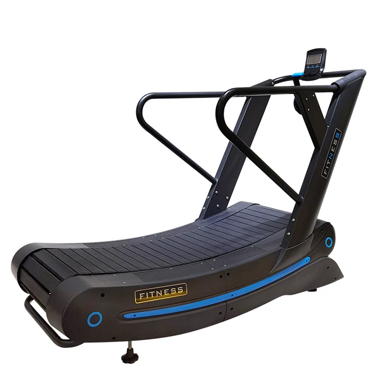 

Hot Sale commercial fitness motorless running curve treadmill, Black