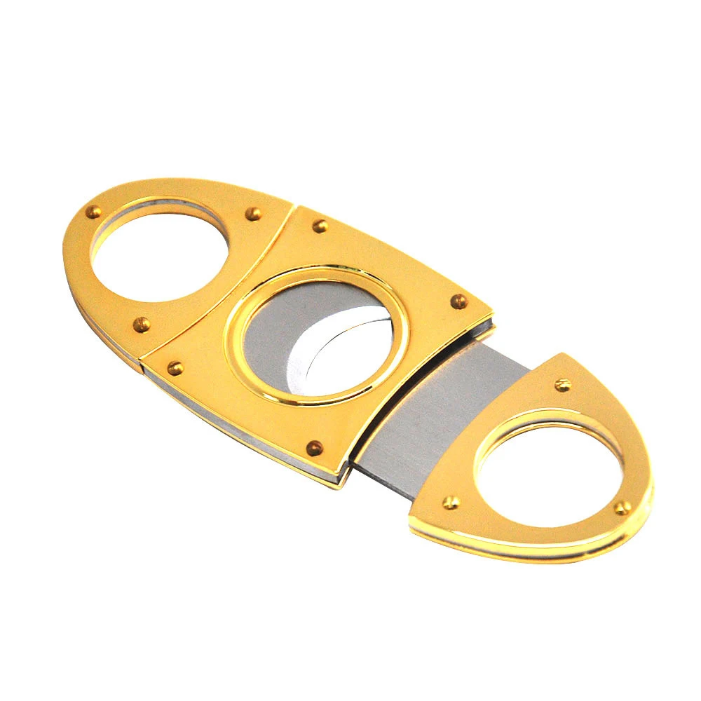 

Luxury Cigar Accessories Stainless Steel Guillotine Double Cut Blade Scissors Antique Bronze Gold Cigar Cutter, Mix colors