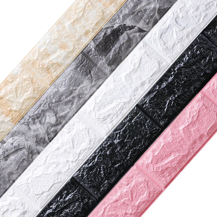 3D PE/XPE Mousse Carrelage Mural Papier Peint Auto-Adh&eacute;sif De pvc de panneau de mur de brique