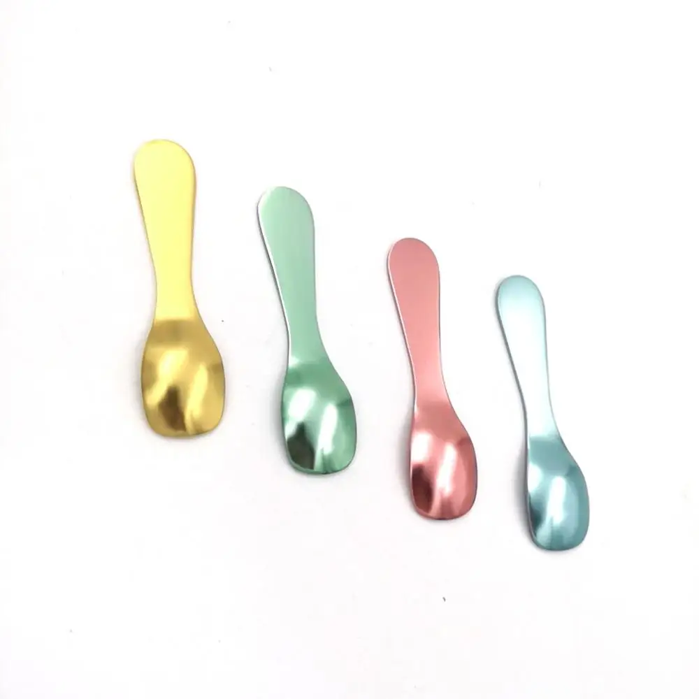 

Gold aluminum oxide ice-cream spoon and knife easy to melt ice-cream Japan style