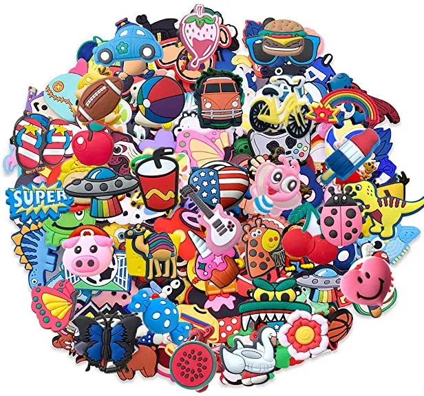 

2022 New Hot Wholesale crocs shoes charm designer charms for crocs sandals charms and bracelet gifts for kids