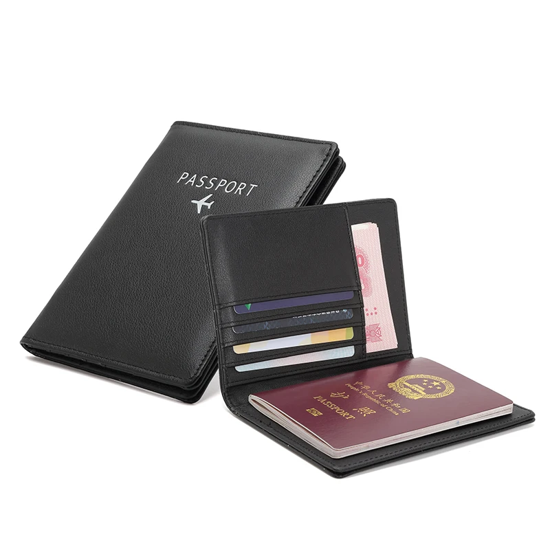 

MIYIN 2022 travel PU leather passport cover holder logo custom passport holder wallet sublimation rfid passport holders, 7 colors available: pink, black, brown, red, blue, purple, orange