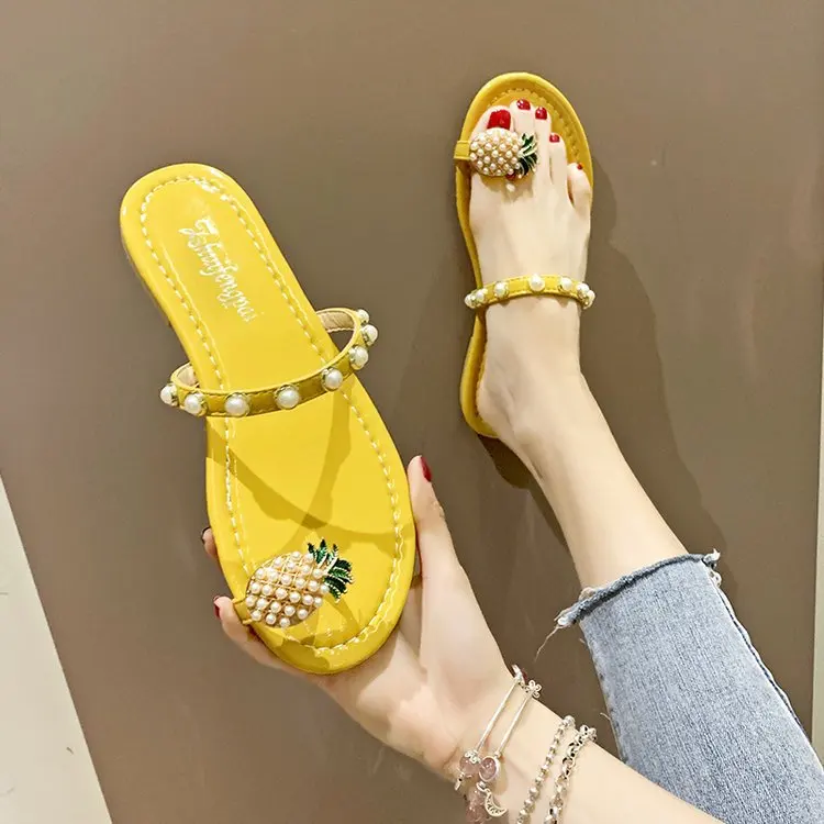 

Free Shipping New Design Women Flats Sandals Shoes Flip Flops Beach Casual Women Sandals Flat Summer Sandals For Ladies, Requirement