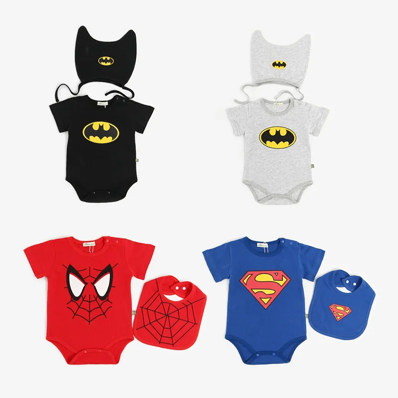 

NeBeans Baby Cartoon Jumpsuit Cotton Rompers and hat 2Pcs Clothes Set Newborn Toddler Kids Clothes