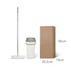 flat mop with bucket and self washing and drying system