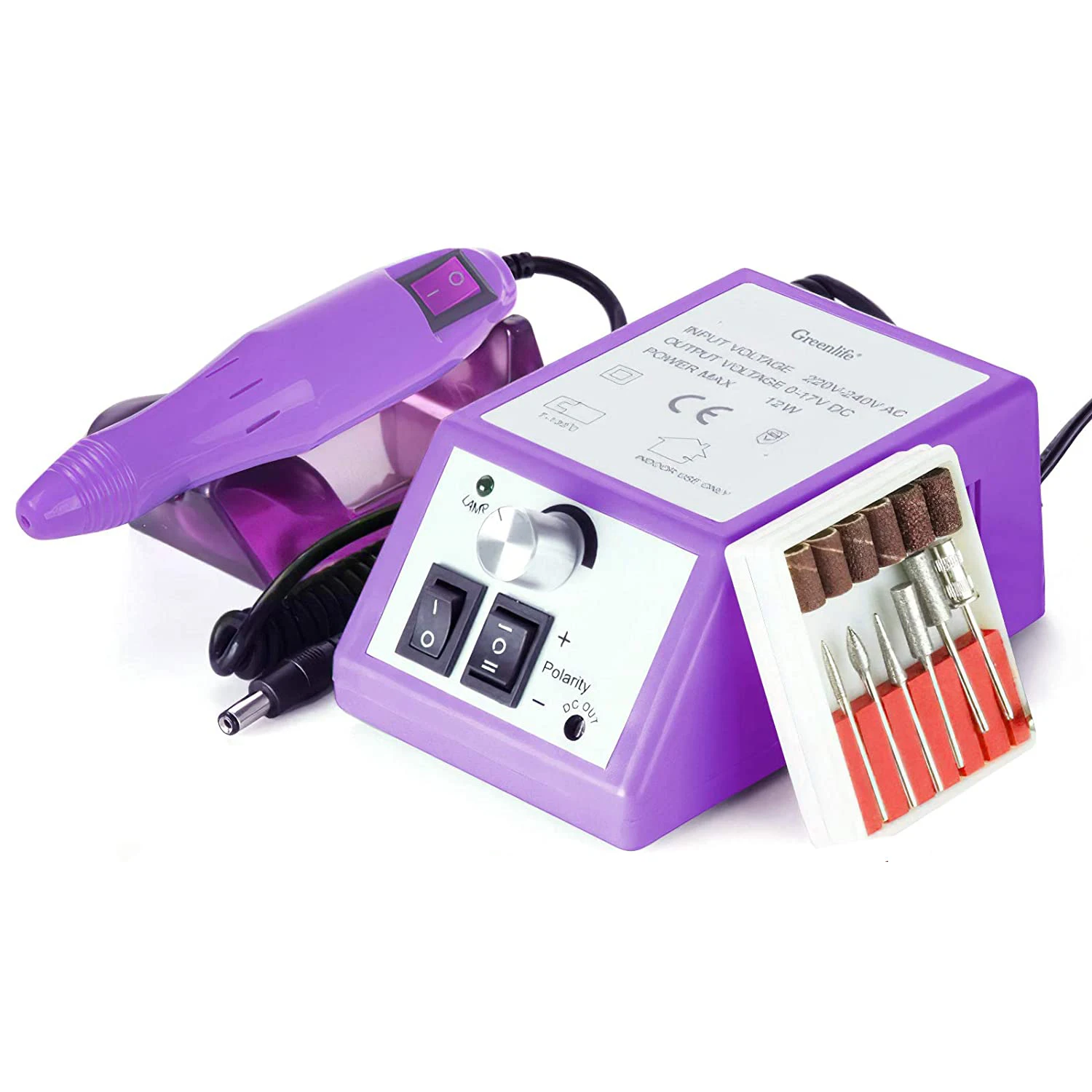 

KOOFAR ND-011 Electric Nail Drill Machine Manicure Pedicure Kit Electric Nail Art File, White