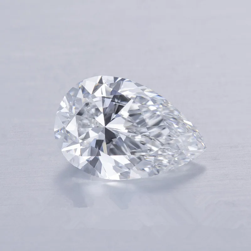 

Messi Gems 2.06CT E color VS1 Clarity Big Size CVD Fancy Pear Brilliant Cut loose diamonds For Custom Jewelry, White--e