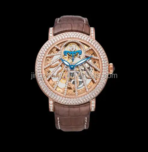 Jingzhanyi gold watch factory manufacturing 18K white gold inlaid diamond watch, Brand watch manufacturing, Watch customization