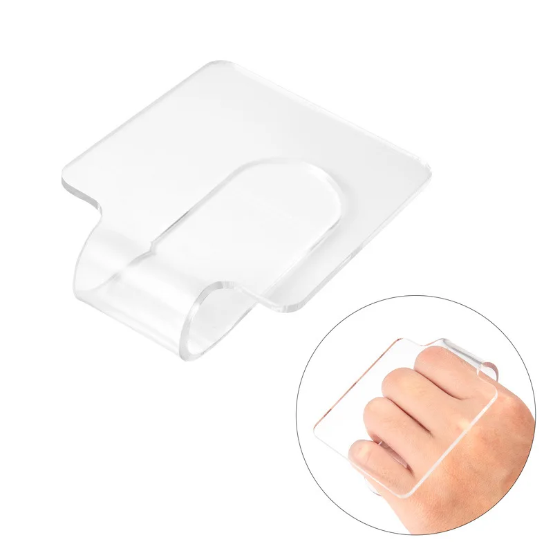 

Clear portable in hand transparent nail polish gel mixing dish acrylic nail palette