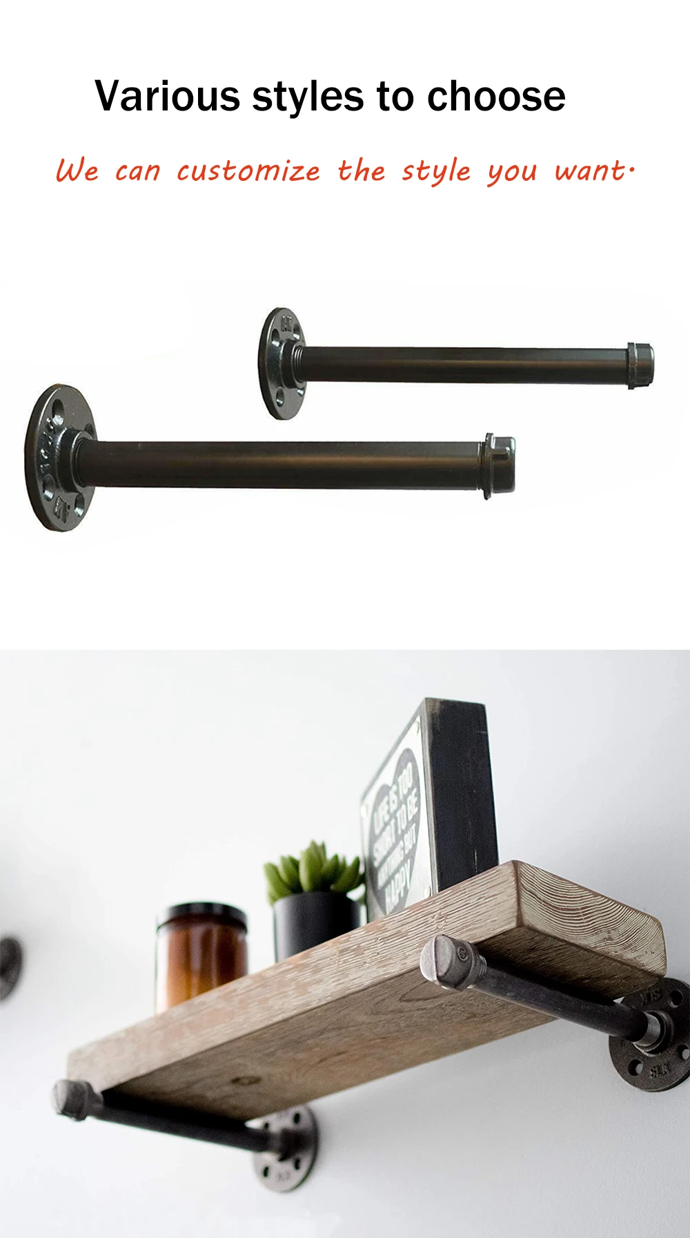 Hidden Invisible Metal Floating Hanging Shelf Supports Bracket Floating