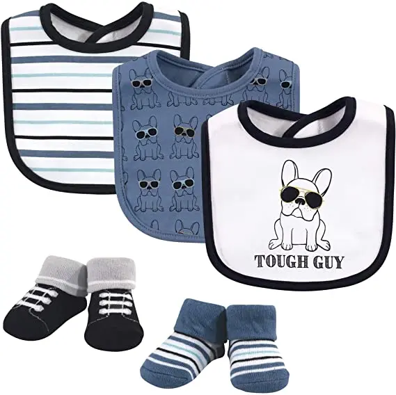 

Baby Unisex Baby Cotton Bib and Sock Set, Picture