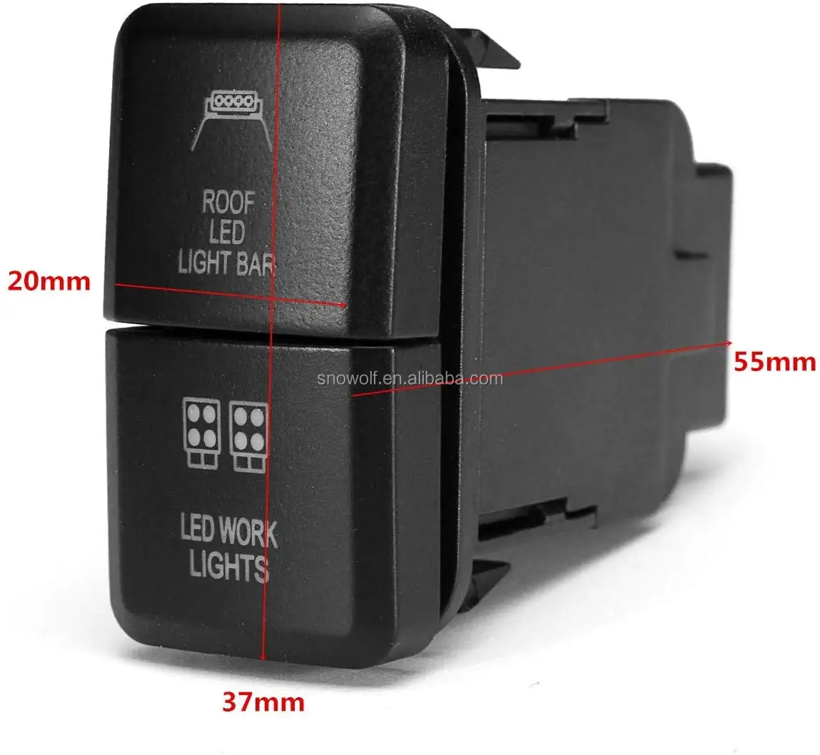 Blue Green Led Light Push Button Switch For Landcruiser Hilux Prado