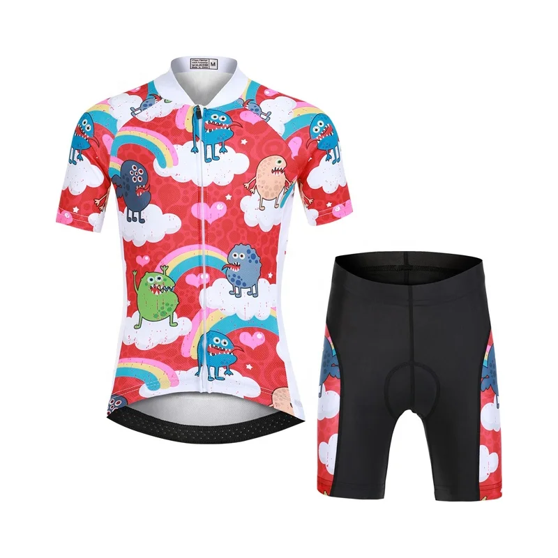 

custom cycling jerseys set wholesale children bicycle sport clothing OEM new pattern quick dry shorts sleeve bike wear