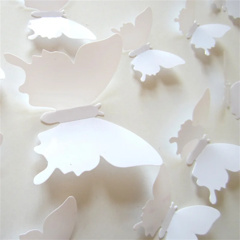 

12pcs DIY Art Design Wall Sticker Decals Home Decor Room Decorations Wonderful 3D Butterfly Wedding Photography