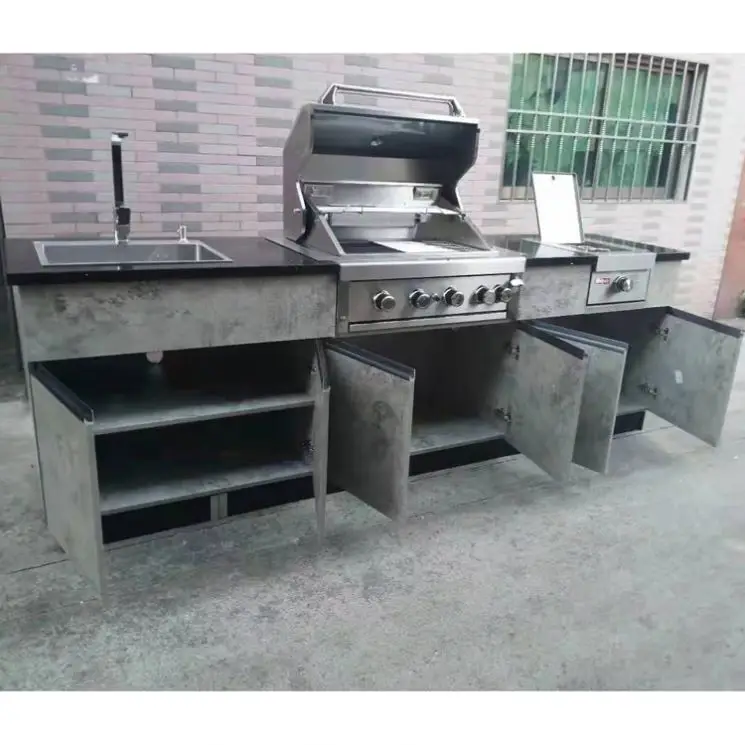 

Customize Shop Modular Outdoor Stainless Steel Kitchen Cabinet